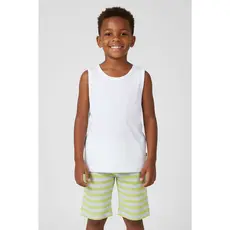 Bermuda Infantil Menino Moletinho Listrado Elian Verde
