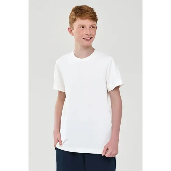 Camiseta Juvenil Menino Básica Beats Branco