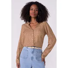 Blusa Feminina Floral Delicada Marialícia Marrom