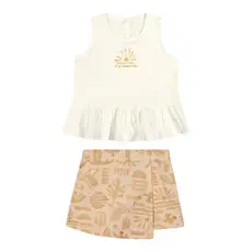Conjunto Infantil Menina Babado Sunset Elian Bege