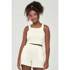 Conjunto Juvenil Menina Texturizado Beats Bege