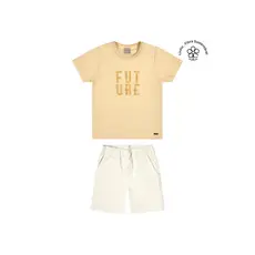 Conjunto Infantil Menino Future Relevo Colorittá Amarelo