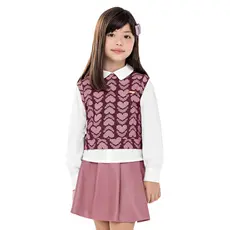 Conjunto Infantil Menina Colete Corações Colorittá Branco