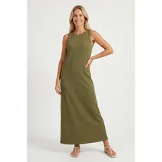 Vestido Feminino Longo Malha Tricô Marialícia Verde