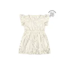 Vestido Bebê Menina Tule Corações Elian Bege