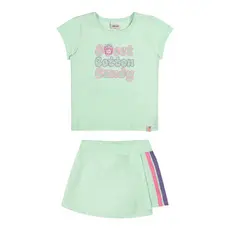 Conjunto Infantil Menina Com Presilha Elian Verde