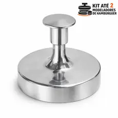 Kit Até 2 Modeladores de Hambúrguer Profissional 16cm Alumínio Prensa Manual Antiaderente