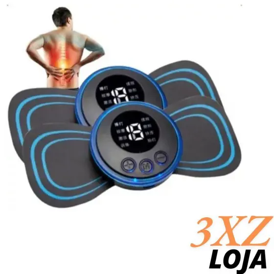 MINI Massageador Elétrico Portátil Cervical EMS Alivia Dores Corpo Pescoço