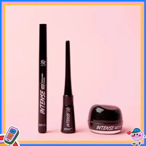 Delineador Preto Blackout Intense 24h RK By Kiss - Caneta Delineadora Delineador Líquido Gel