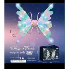 Asas de fada elfo luz elétrica borboleta simulação asas asas de anjo brinquedos luminosos infantis asas de borboleta