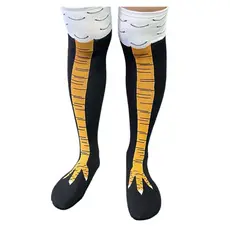 Meia Pé de Frango Galinha Galo Divertida Algodão Crossfit Esportiva Academia Cano Alto