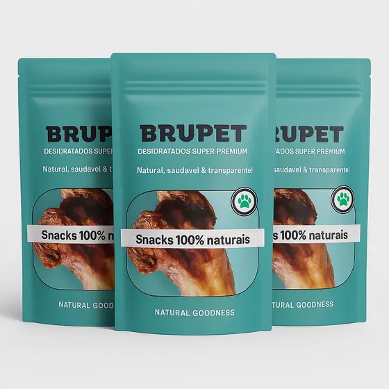 Kit com 3 Ossos Defumados Natural para Cães Brupet 100% Natural