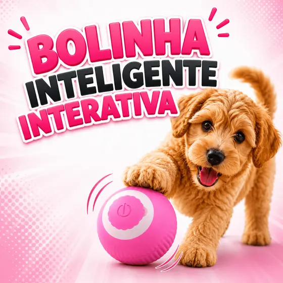 Bolinha Inteligente Pet Interativa Para Cães e Gatos Cachorro Com Led
