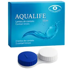 Lente de Contato Aqualife Slim Gelatinosa Mensal com Estojo | Miopia e Hipermetropia