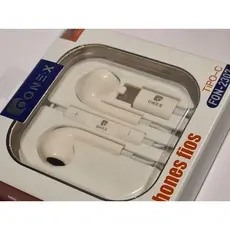 ONEX Fone de ouvido Tipo C USB-C Com Fio Resistente Som Hi-Fi c/ Microfone (Original)