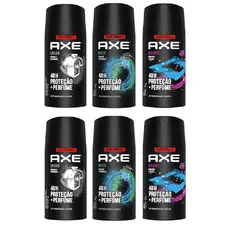 Kit 06un Desodorante Antitranspirante Spray Axe Masculino 48h 152ml (Escolha a Fragrância)