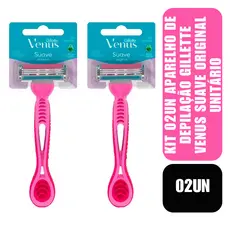Kit 02un Aparelho para Depilação Gillette Venus Suave Original Unitário