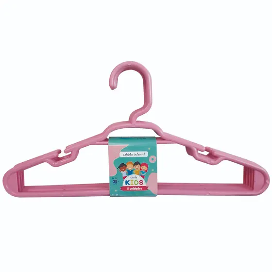 Kit Infantil Cabide 5 Unidades Organizar Roupas De Bebê Cor