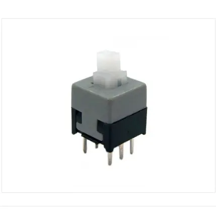 Chave Táctil Push Button 8.5x8.5 Com Trava – 6 Pinos