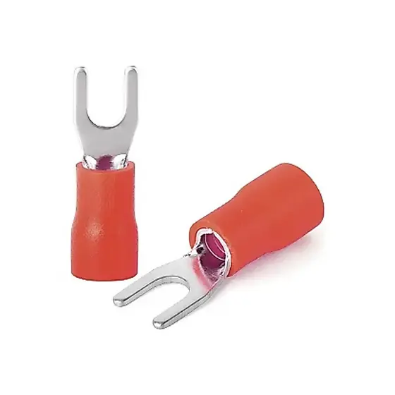 Terminal Pré isolado Tipo Garfo Forquilha SV-1,25-4 Vermelho M4