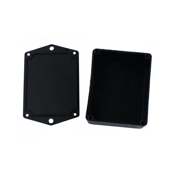 5x Caixa Patola PB-060 – ABS Preto com Tampa – 64x52x29mm