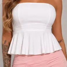 Blusa Feminina Tomara Que Caia Blusa Peplum Blusinha Tendência Moda Gringa Casual Chique Noite
