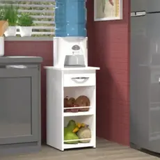 Bancada Armário Fruteira De Cozinha Suporte Para Bebedouro Branco
