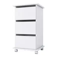 Gaveteiro Carrinho Auxiliar Organizador 62cm 3 Gavetas Cor Branco