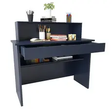 Mesa Escrivaninha para Computador c/ Espaço para Organizar Livros Ideal p/ Quarto ou Escritório