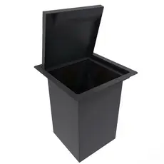 Lixeira Embutida Inox Preta 5 Litros para Pia Cozinha Gourmet Removível