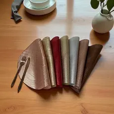 Kit 4 ou 6 ou 12 jogo americano Tapete De Mesa Posta Redondo Design Elegante Impermeável