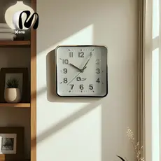 Relógio de parede quadrado decoração simples, adequado para sala de estar, quarto
