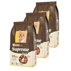 Kit 3 Pacotes de Ração quatree supreme para Gatos Castrados  Batata Doce
