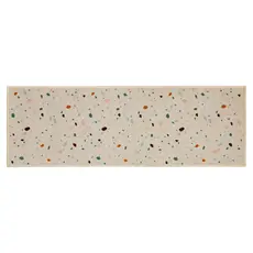 Tapete Passadeira Clean Confetes Bege 40x120cm Poliamida Antiderrapante Decorativa Cozinha Edantex