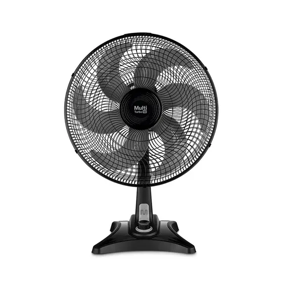 Ventilador Turbo 40cm VL401 Preto Potente 135 w Silencioso Oscilante 6 Pás Oscilante Multi