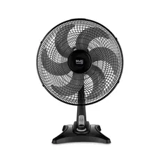 Ventilador Turbo 40cm VL401 Preto Potente 135 w Silencioso Oscilante 6 Pás Oscilante Multi