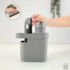 Kit Dispenser Porta Detergente E Esponja Com Rodinho De Pia OU