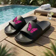 Chinelo Slide Feminino Borboleta Confortável Oferta Relâmpago