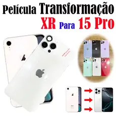 Película Transformacao Traseira iPhone XR Torne-Se iPhone 15 PRO Protetor Da Celular