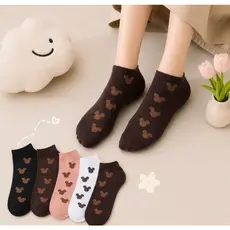 KIT COM 5 E 10 PARES DE MEIAS FEMININAS ESTAMPADAS FOFAS PARA O DIA A DIA 35-40