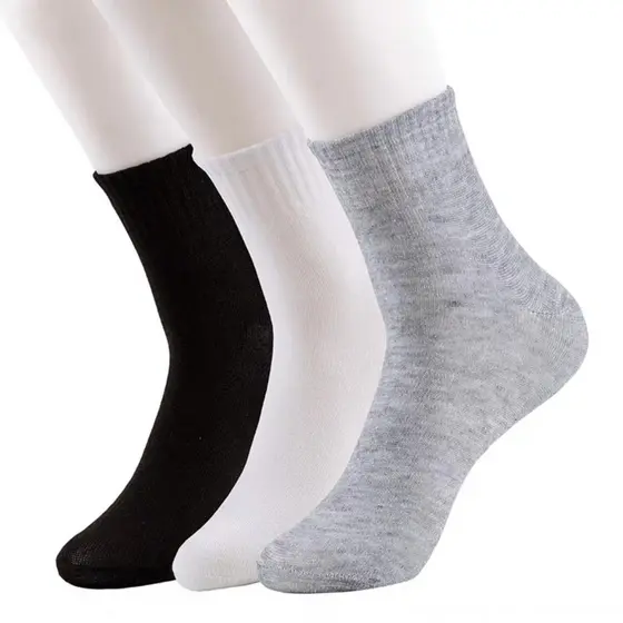 KIT COM 12 PARES DE MEIAS MASCULINAS ALGODÃO CANO MÉDIO -TAMANHO 40-46 MULTICOLORIDO