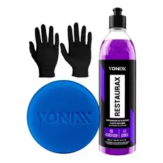 Restaurax Vonixx Restaurador Plástico Painel Revitalizador Luva Nitrilica Aplicador