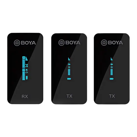 Sistema Microfone Sem Fio Boya by-Xm6 K2 Lapela Preto