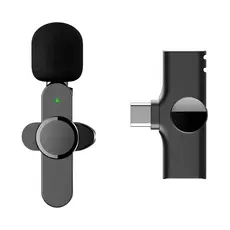 Microfone de Lapela Vimai EP033T Usb C p/Android Preto