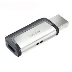 Pen Drive Sandisk 128gb Usb A/C Preto/Cinza