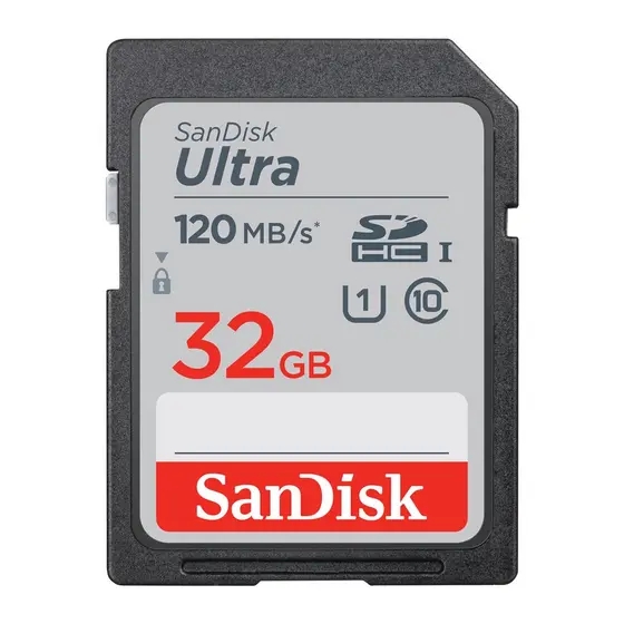 Cartão de Memória Sd Sandisk 32gb Ultra 120Mbs Classe c10