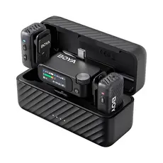 Microfone de Lapela Boya Boyamic 2-02 Usb C/3.5mm Preto