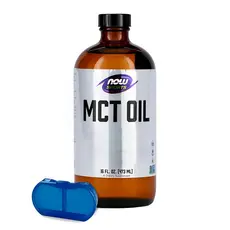 Óleo Mct Líquido Now Foods Sports 473ml + Porta Cápsulas