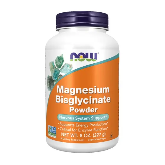 Bisglicinato de Magnésio em Pó Now Foods 227g Importado