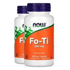 Kit 2x Fo-Ti 560mg (He Shou Wu) Now Foods 100Veg Caps Importado/Made in Usa